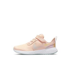 Peach Nike Revolution Velcro Youth size 2